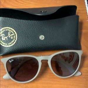 Ray-Ban Erika in Brown, Silver & Brown/Violet Lens
